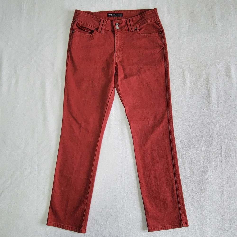 Levis Mid Rise Skinny Jeans Burnt Orange Women 10M Boho Indie Casual Streetwear